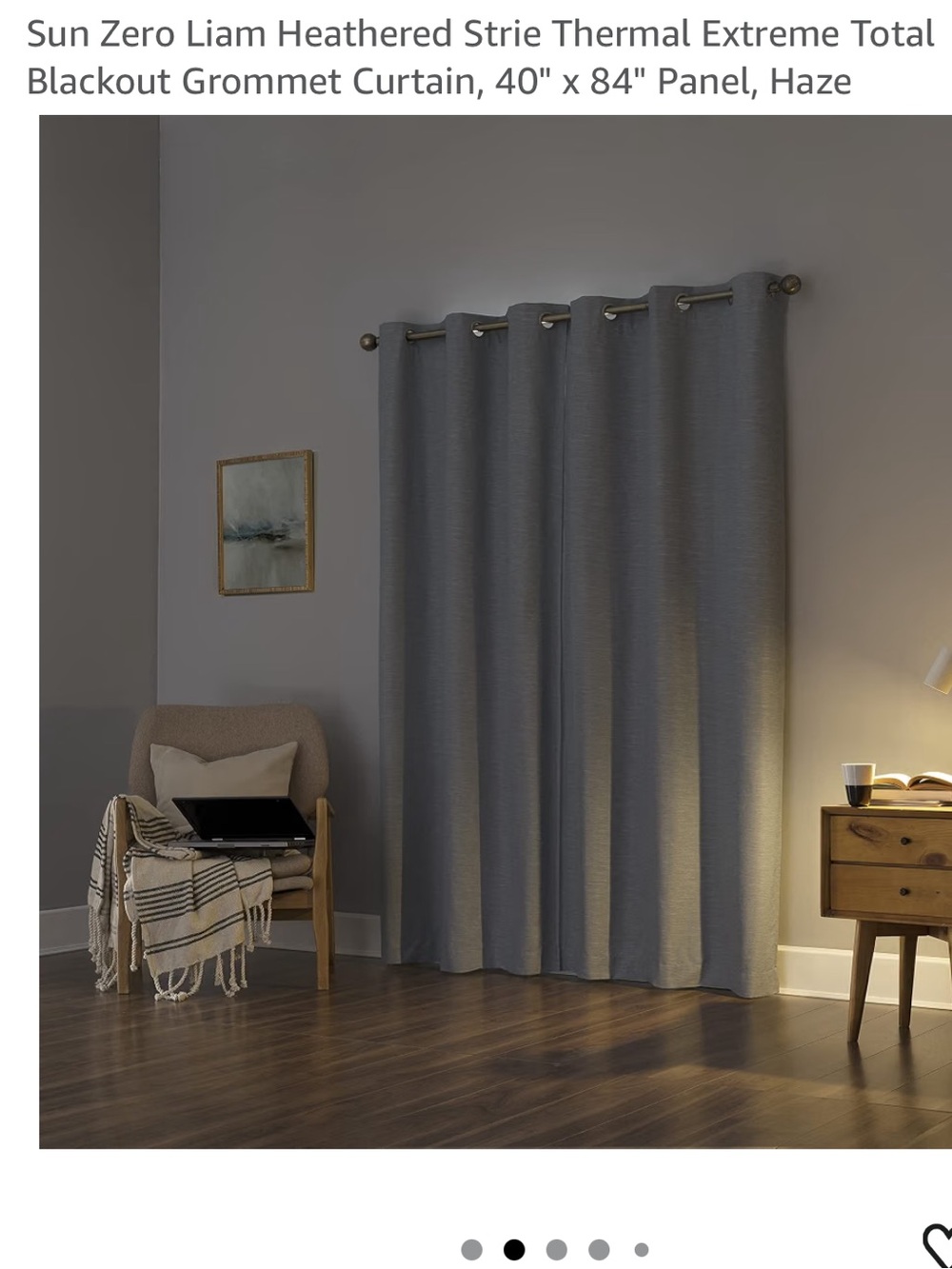 2-Sun Zero Blackout Curtain Panels - Picture 2 of 6
